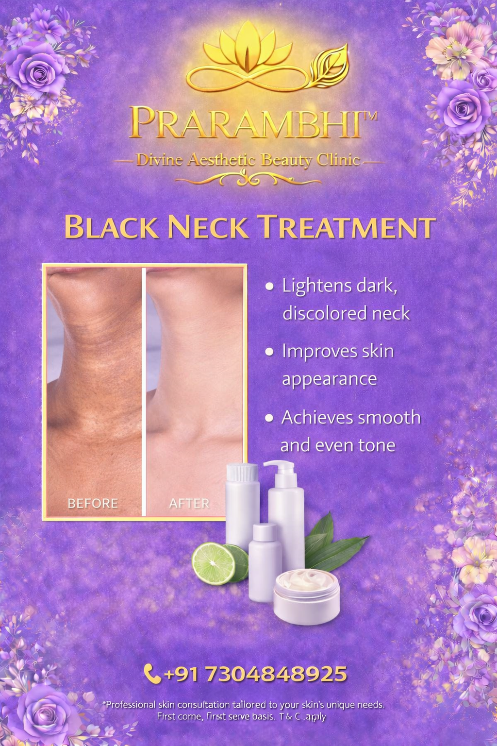 black neck treatment
